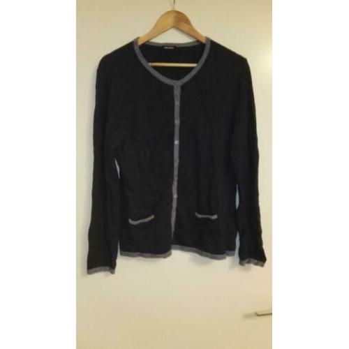 Gerry Weber Wollen vestje Blauw mt 44 Ronde kraag. L Erg mo
