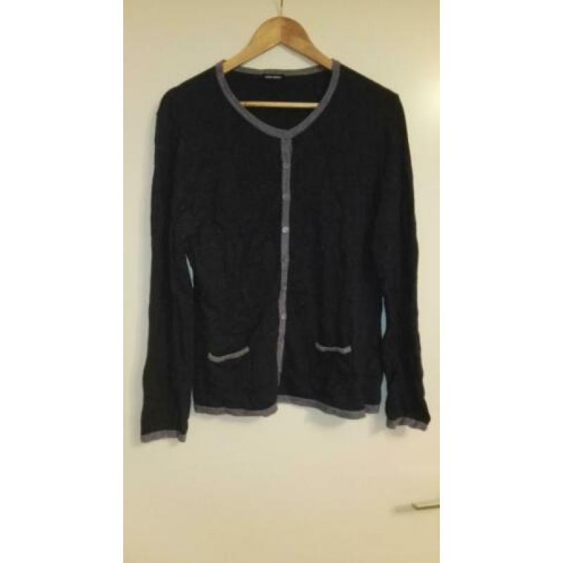 Gerry Weber Wollen vestje Blauw mt 44 Ronde kraag. L Erg mo