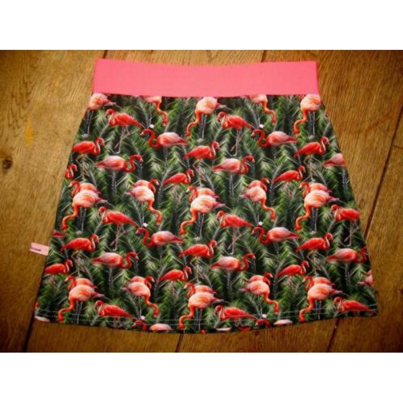 Wild/life flamingo rok maat 122/128 Nieuw
