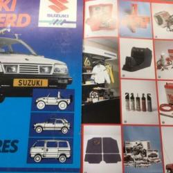 Autofolder/Brochure Suzuki Accessoires 1985 6 pagina's