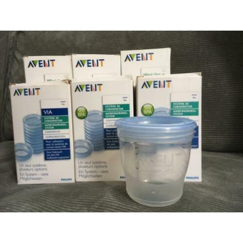 Avent bewaarbekers via borstvoeding 180ml