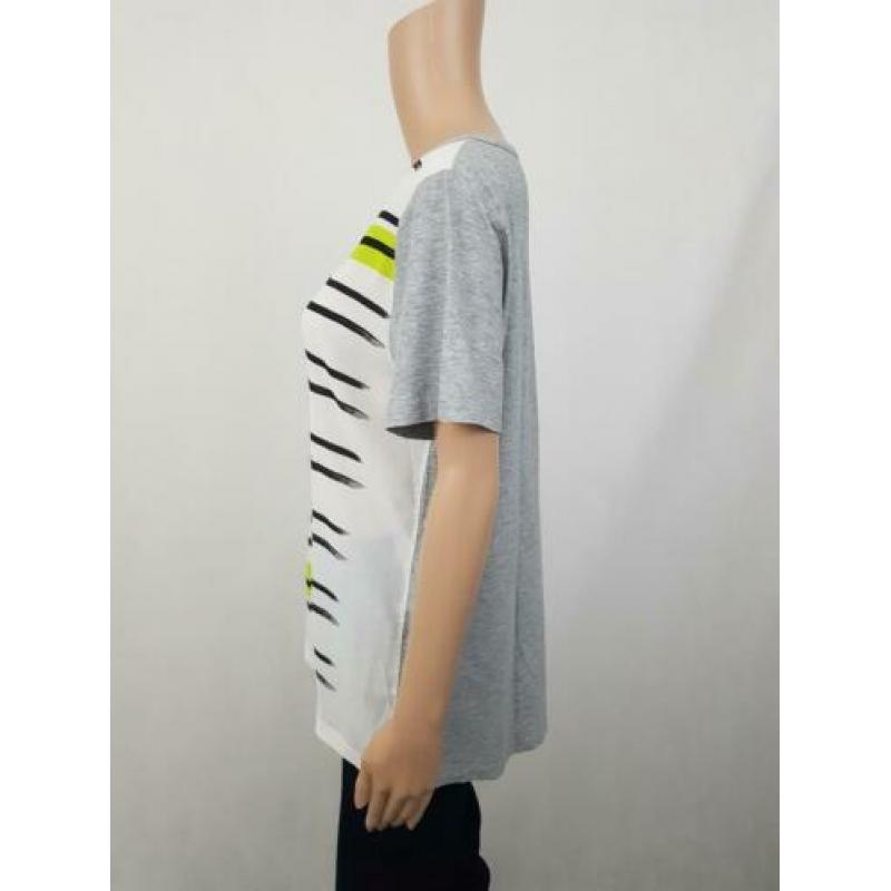 Marc Cain Marccain top shirt wit zwart groen grijs N5 is 42