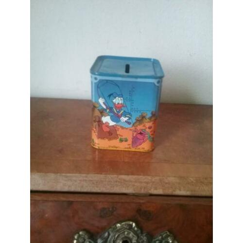 Blikken Donald Duck spaarpot.Disney made in England