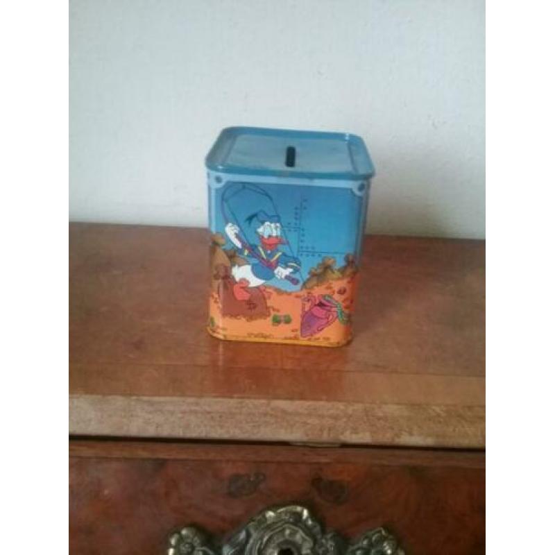 Blikken Donald Duck spaarpot.Disney made in England