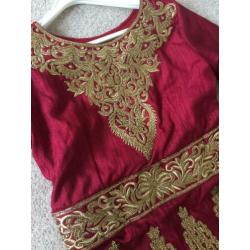 Trouwjurk verlovingsjurk rood bordeaux