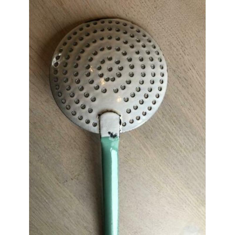 Emaille mint groene schuimspaan, Mintgroen