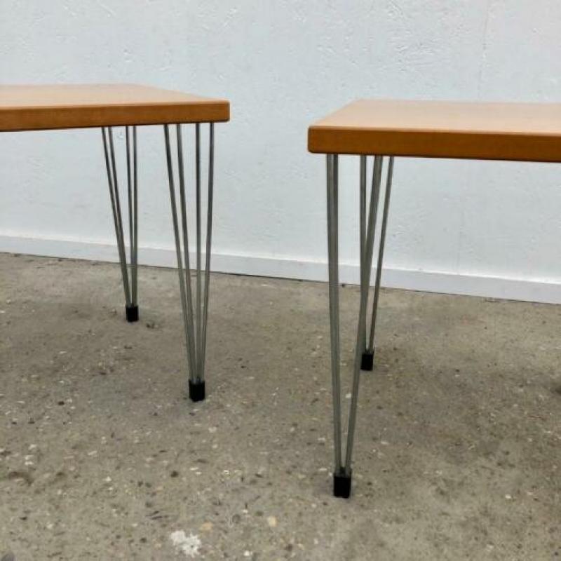 Set Fritz Hansen bijzettafeltjes, Deens design, hair pin