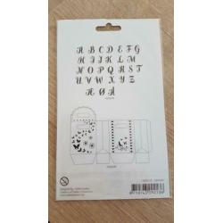 3x (snij) mal alphabet die,2x vlinder hobbyidee, large dies.