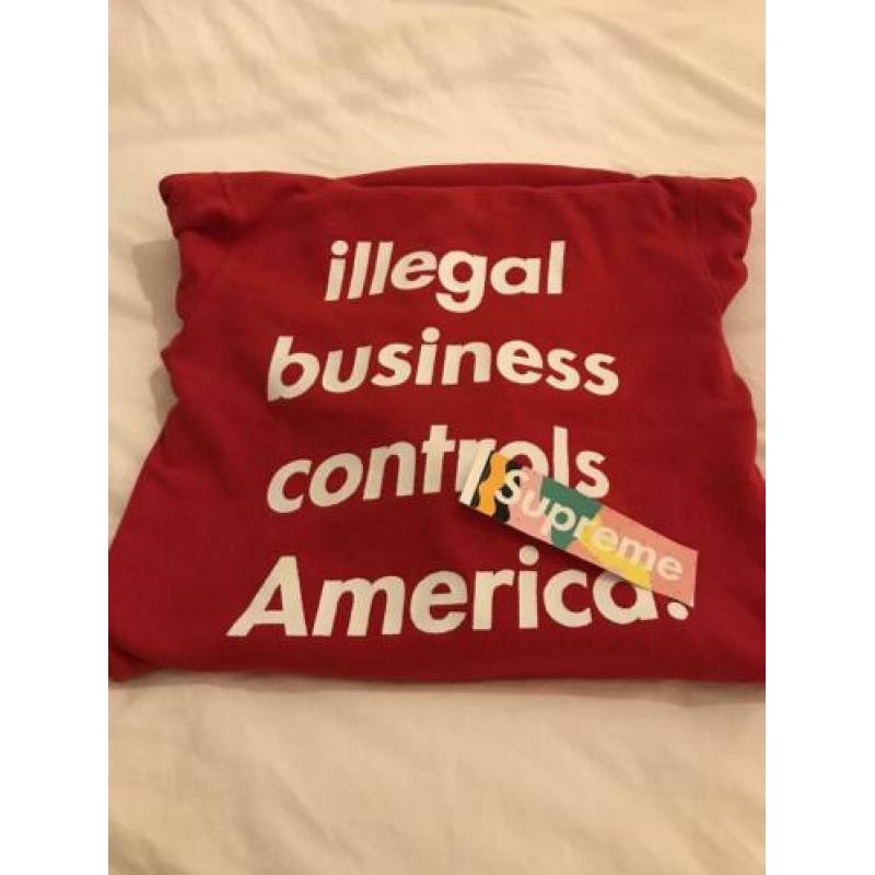 Supreme illegale business controls america XL hoodie patta