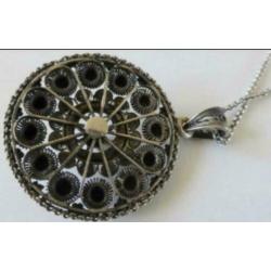 Zilveren JASSERON ketting met ZEEUWSE KNOP hanger