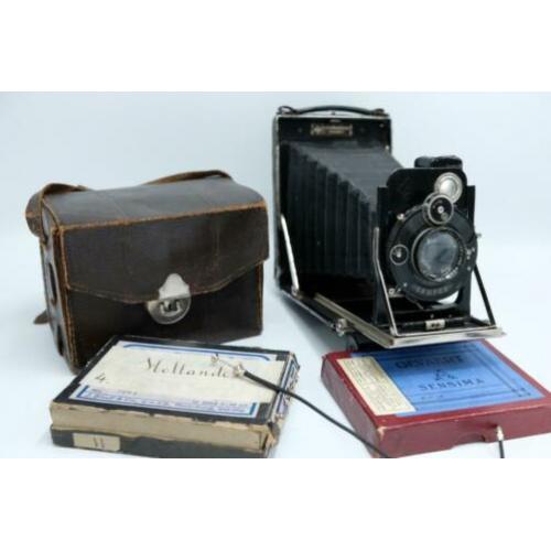 Antieke camera - KW (KameraWerkstatten) - Patent Etui 9x12