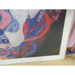 Gustav Klimt , ingelijst in zware aluminium lijst 91 x 91 c