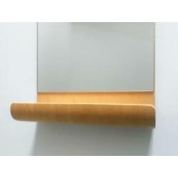 Vintage spiegel - bent plywood - 1 meter hoog