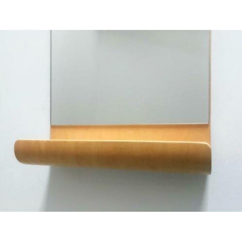 Vintage spiegel - bent plywood - 1 meter hoog