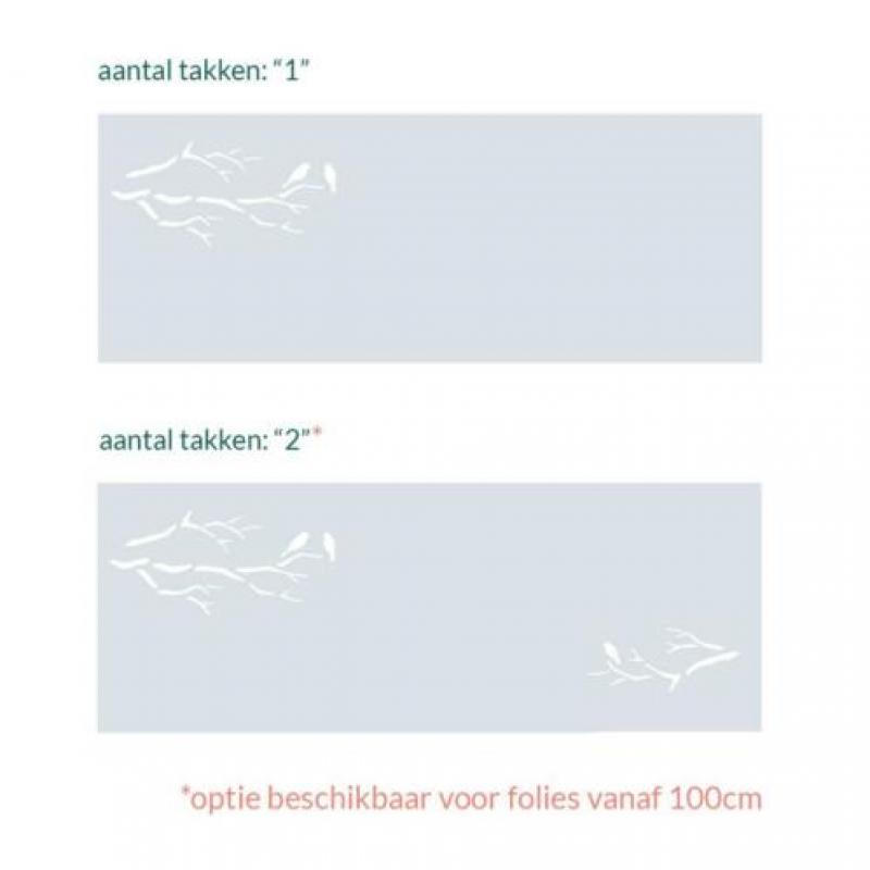 Statische raamfolie • Vogels op Tak • Uniquewinkel