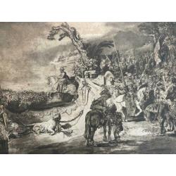 Antieke prent 1911 Rembrandt De eendracht van het land AFM