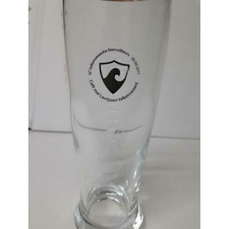 Hertog jan bierglas met tweede opdruk. zie foto's