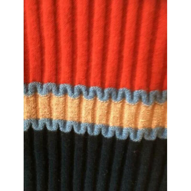 ZGAN *CAROLINE BISS* Mooi Blauw / Rood Truitje Met Cashmere