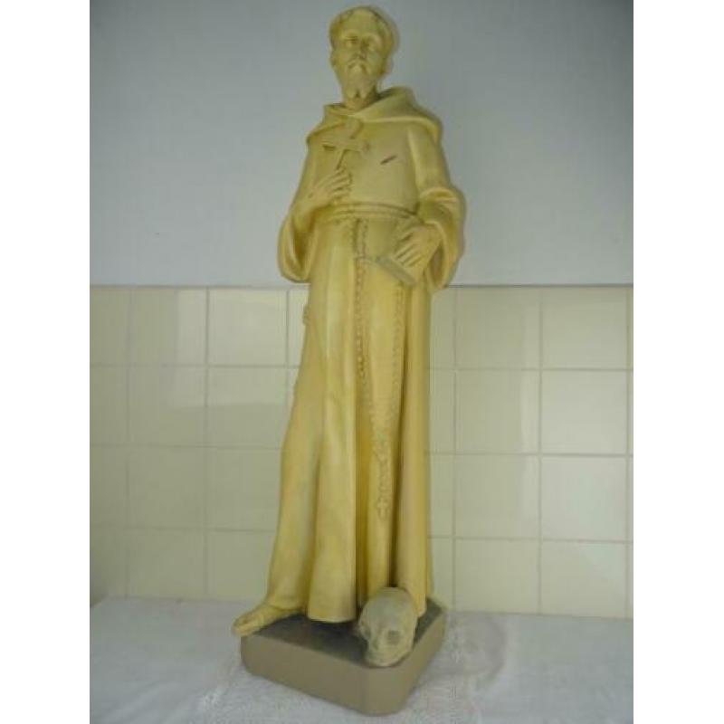 Antiek beeld van de Heilige Franciscus 98 cm curiosa kunst