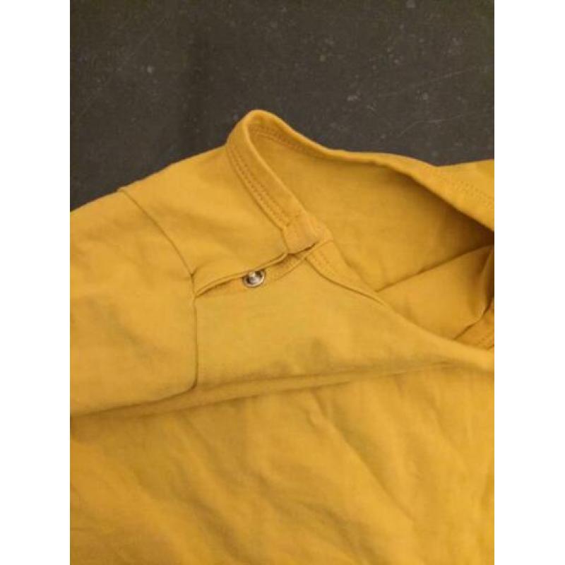 Geel Baby Shirt Top Ouders Maat 62 2-4 Maanden