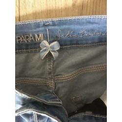 Merk Parami satin denim
