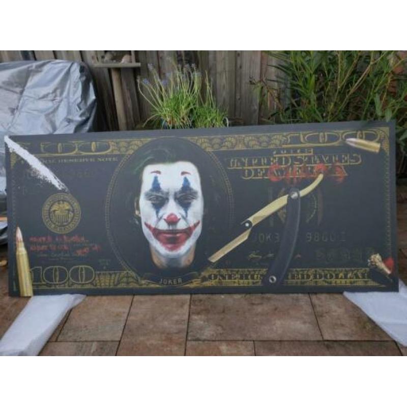 Batman the joker 100 $aluminium xxl uniek maar 1 batman joke