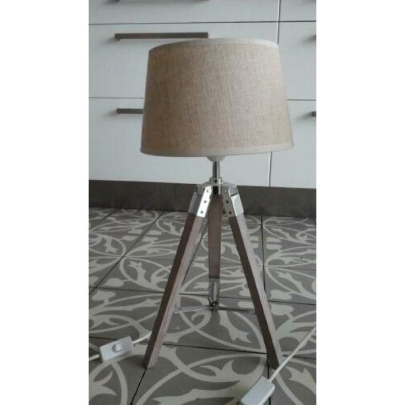 2 landelijke tafellampen riviera beige ◇ 50 cm