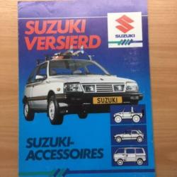 Autofolder/Brochure Suzuki Accessoires 1985 6 pagina's