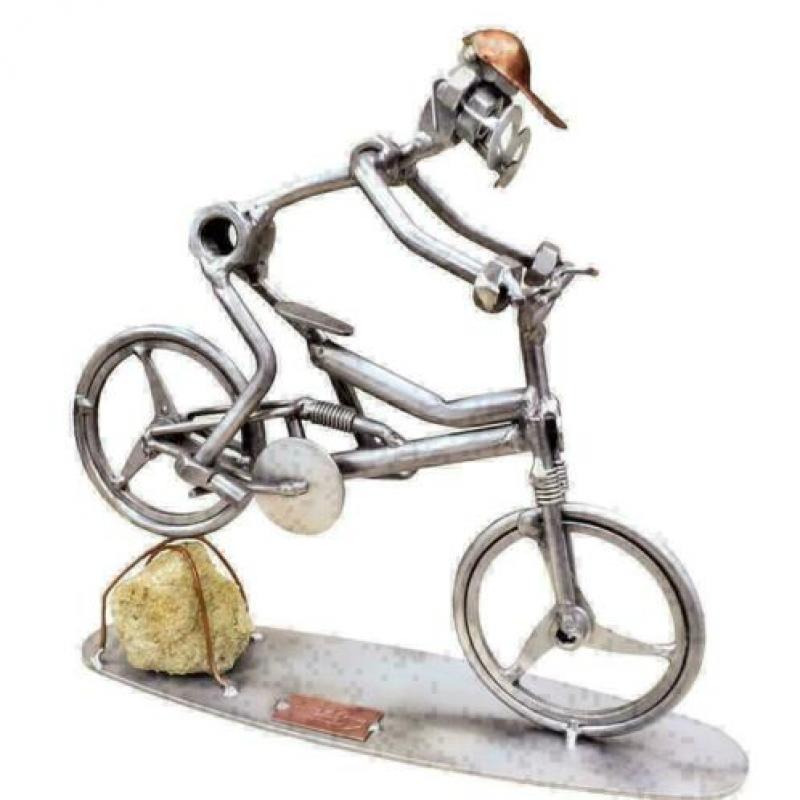 Mountainbiker MTB downhill beeldje - mountainbike, fiets