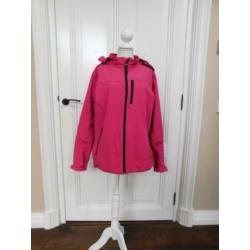 Lizzard softshell jas, roze, maat L
