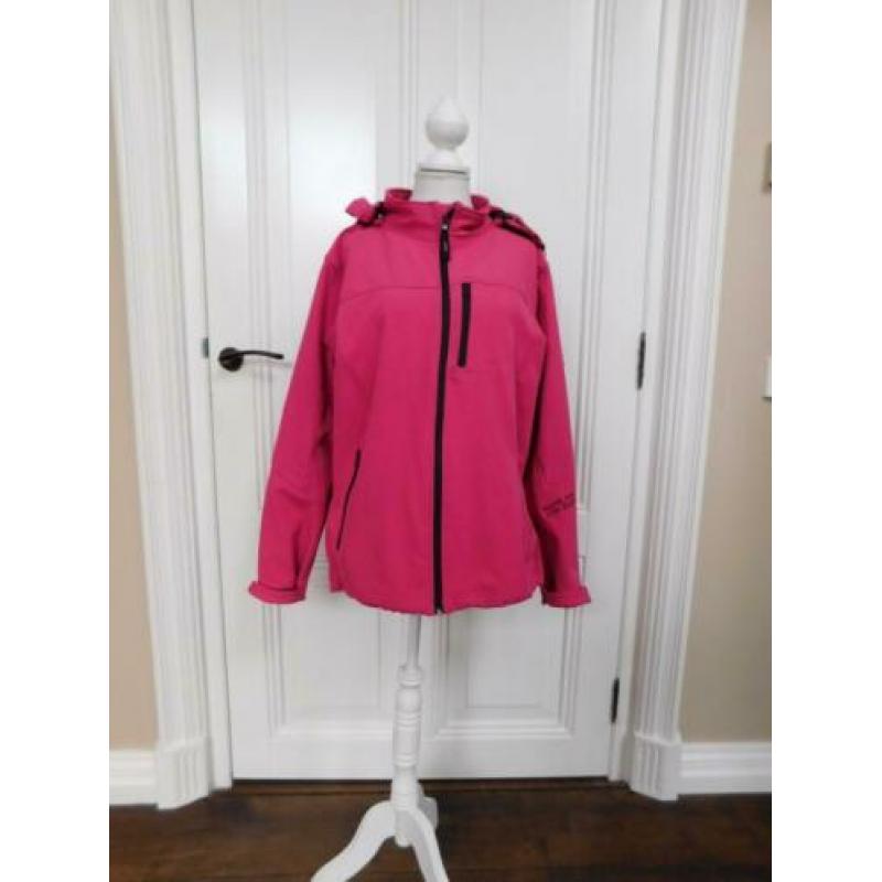 Lizzard softshell jas, roze, maat L