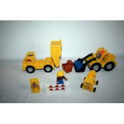 Duplo wegwerkers shovel loader kiepwagen cementmolen