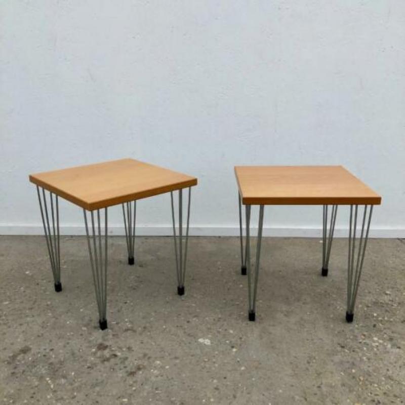 Set Fritz Hansen bijzettafeltjes, Deens design, hair pin