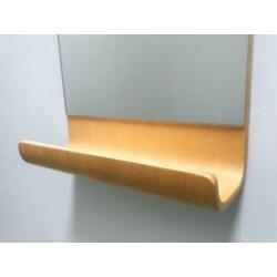 Vintage spiegel - bent plywood - 1 meter hoog