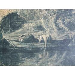 schilderstuk-op linnen-Y.Gooyen 1636-zie boot-afm. 70x50