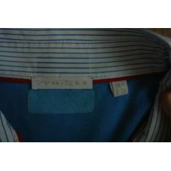 charles voegel shirtje met blouse kraag 38 turkooise