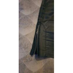 Zwart gecoat mini rok, maat 38