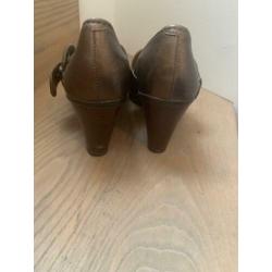 Bruin metallic Clarks pumps mt 40 weinig gedragen