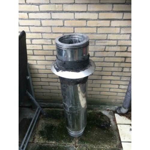 Dubbelwandige dakdoorvoer voor open haard of houtkachel