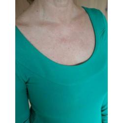 Steps groen T-Shirt met boothals maat M