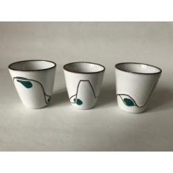 Retro Set van 3 Bekers, met net even ander patroon