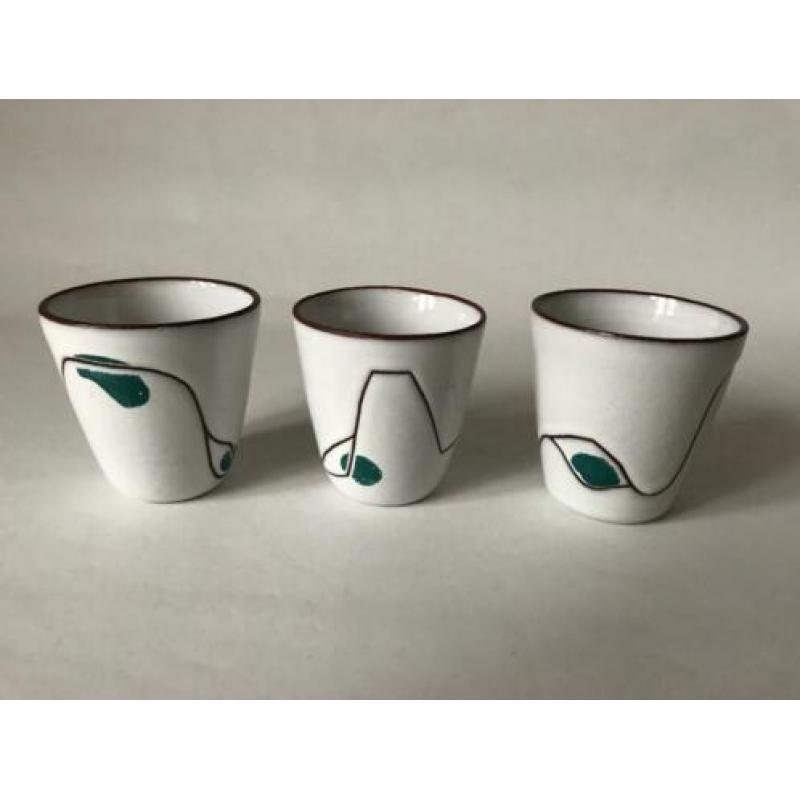Retro Set van 3 Bekers, met net even ander patroon