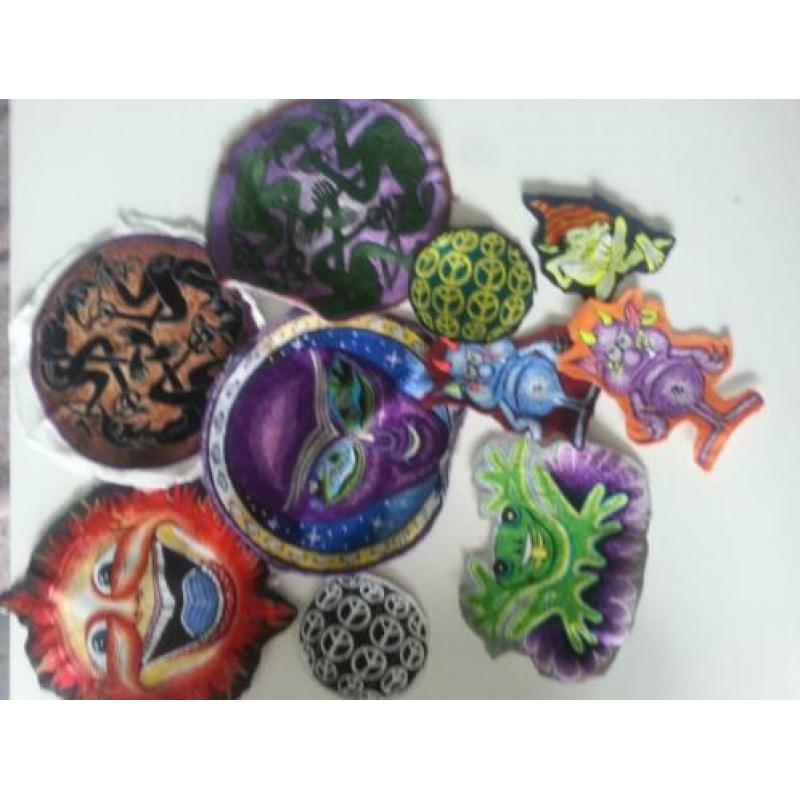 patches o.a. lederen vintage patches