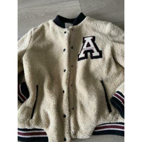 Teddy korte jas maat m van pull and bear