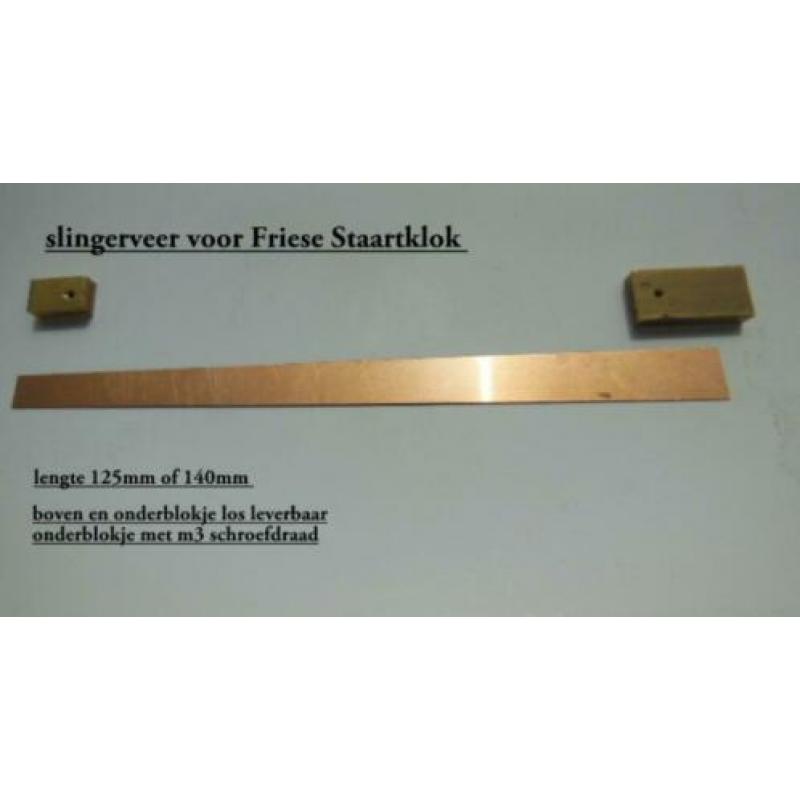 Slingerveer voor Friese klok met origineel uurwerk.