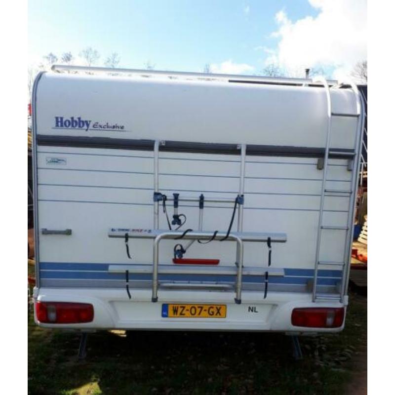 Hobby exclusive caravan 560 kmfe stapelbed brand voortent