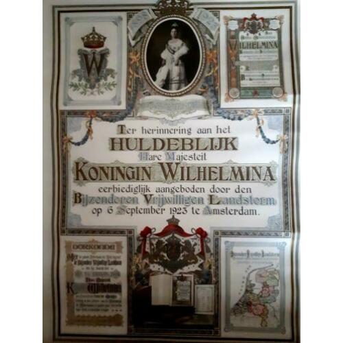 Huldeblijk Koningin Wilhelmina 1923 (25 jr BVL)
