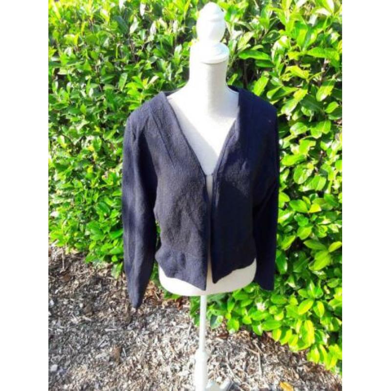 Blauw/zwart jasje van Miss Etam mt 3XL