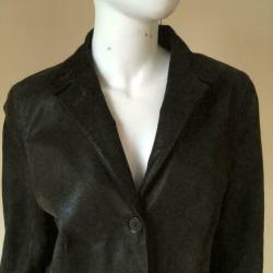 4000 D.bruine leren jas blazer DONNA; Mt=40 Nieuwstaat