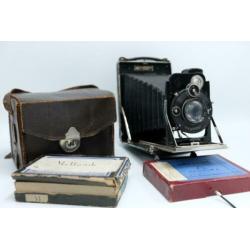 Antieke camera - KW (KameraWerkstatten) - Patent Etui 9x12